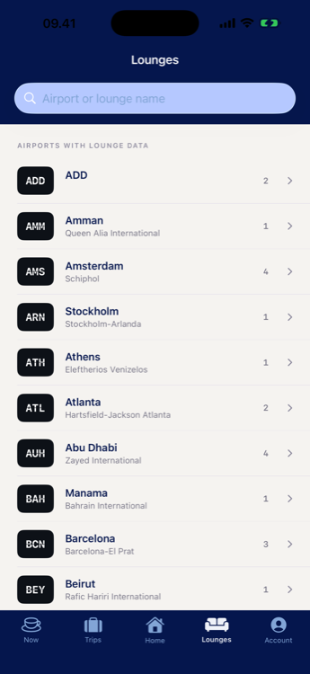 LayOvr lounge directory across connecting airports